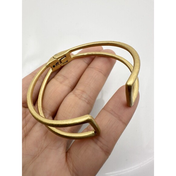 Madewell Gold-Tone Cuff Bracelet Adjustable Fit - Picture 2 of 5